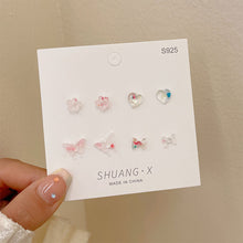 Load image into Gallery viewer, 4pairs/set Simple Resin Earrings Candy Colored Small Daily Geometric Earrings Ear Studs Women Jewelry Accessories