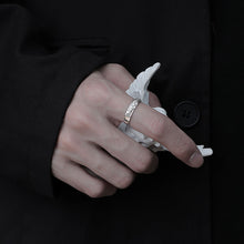 Load image into Gallery viewer, Simple Personalized Men's Ring Stylish Silver Alloy Ring Opening Adjustable Ring Jewelry Accessory for Men