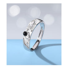 Load image into Gallery viewer, Moonstone Astronaut Couple Ring Fashion Creative Alloy Couple Ring Adjustable Ring Jewelry Gift For Men Women