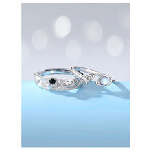 Load image into Gallery viewer, Moonstone Astronaut Couple Ring Fashion Creative Alloy Couple Ring Adjustable Ring Jewelry Gift For Men Women