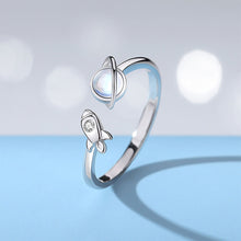 Load image into Gallery viewer, Moonstone Astronaut Couple Ring Fashion Creative Alloy Couple Ring Adjustable Ring Jewelry Gift For Men Women