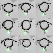 Load image into Gallery viewer, Luminous Bracelet Alloy Letter Pendant Woven Bracelet Simple Versatile Adjustable Bracelet Hand Jewelry