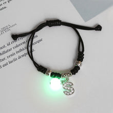 Load image into Gallery viewer, Luminous Bracelet Alloy Letter Pendant Woven Bracelet Simple Versatile Adjustable Bracelet Hand Jewelry