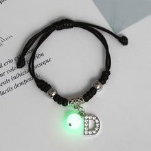 Load image into Gallery viewer, Luminous Bracelet Alloy Letter Pendant Woven Bracelet Simple Versatile Adjustable Bracelet Hand Jewelry
