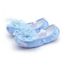 Load image into Gallery viewer, Cute Princess Dance Shoes Children's Soft Soles Free Lace-Up Ballet Shoes Chinese Dance Body Training Special Cat Claw Shoes