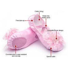 Load image into Gallery viewer, Cute Princess Dance Shoes Children's Soft Soles Free Lace-Up Ballet Shoes Chinese Dance Body Training Special Cat Claw Shoes