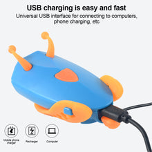 Load image into Gallery viewer, Strap Mini Bee Horn Headlights Waterproof High-Lighted LED Light Plant USB Charging Night Riding Headlights Children's Balance Mountain Bike Decorative Horn