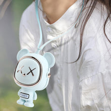Load image into Gallery viewer, Space Bear Neck Small Fan Usb Charging Three-Speed Adjustable Wind Without Fan Blade Silent Portable Handheld Fan Summer Cooling Tool