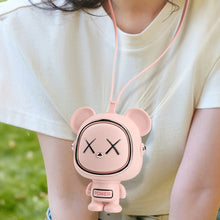 Load image into Gallery viewer, Space Bear Neck Small Fan Usb Charging Three-Speed Adjustable Wind Without Fan Blade Silent Portable Handheld Fan Summer Cooling Tool