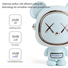 Load image into Gallery viewer, Space Bear Neck Small Fan Usb Charging Three-Speed Adjustable Wind Without Fan Blade Silent Portable Handheld Fan Summer Cooling Tool