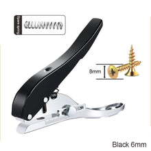 Load image into Gallery viewer, 6/8/10MM Edge Banding Punch Hand Strong Round Hole Flat Bevel Punch Woodworking Pliers Paper PVC Membership Card Puncher