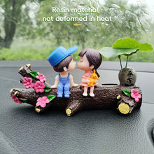 Load image into Gallery viewer, Car Dashboard Couple Ornament with Trunk Luminous Parking Card Phone Number Plate Doll Balloon Decoration Auto Interior Accessories