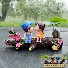 Load image into Gallery viewer, Car Dashboard Couple Ornament with Trunk Luminous Parking Card Phone Number Plate Doll Balloon Decoration Auto Interior Accessories