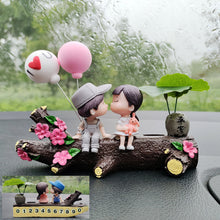 Load image into Gallery viewer, Car Dashboard Couple Ornament with Trunk Luminous Parking Card Phone Number Plate Doll Balloon Decoration Auto Interior Accessories