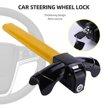 Load image into Gallery viewer, Universal Heavy Duty Car Enhance Steering Wheel Lock Anti-theft Car/Van Security Rotary Steering Wheel Lock Automobile Security