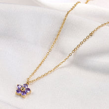 Load image into Gallery viewer, Flower Pendant Stainless Steel Collarbone Chain Fashionable Fresh Elegant and Versatile High-end Necklace for Women