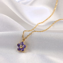 Load image into Gallery viewer, Flower Pendant Stainless Steel Collarbone Chain Fashionable Fresh Elegant and Versatile High-end Necklace for Women