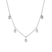 Load image into Gallery viewer, Creative Women Colorful Water Drop Zircon Pendant Simple Stainless Steel Necklace Women Jewelry Accessories