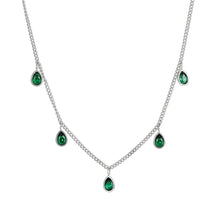 Load image into Gallery viewer, Creative Women Colorful Water Drop Zircon Pendant Simple Stainless Steel Necklace Women Jewelry Accessories
