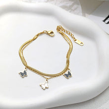 Load image into Gallery viewer, Butterfly Titanium Steel Necklace Women's Set Romantic and Simple Clavicle Chain Women's Accessories