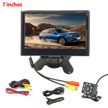 Load image into Gallery viewer, 7Inch Car Rear View Display Monitor Monitor TFT LCD Color Screen Rear View Camera Safe Parking Reversing Support with Car Camera