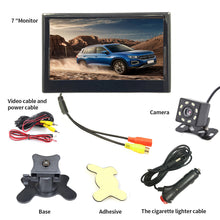 Load image into Gallery viewer, 7Inch Car Rear View Display Monitor Monitor TFT LCD Color Screen Rear View Camera Safe Parking Reversing Support with Car Camera