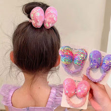 Load image into Gallery viewer, Three-dimensional Sequin Butterfly Children Hair Rope Cute Multicolored Highly Elastic Hair Band Hair Accessory