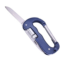 Load image into Gallery viewer, Outdoor 5-IN-1 EDC Quick Mount Mountaineering Buckle Multi-Function Knife Serrated LED Lighting Tactical Camo Camping Tool