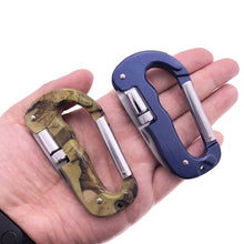 Load image into Gallery viewer, Outdoor 5-IN-1 EDC Quick Mount Mountaineering Buckle Multi-Function Knife Serrated LED Lighting Tactical Camo Camping Tool