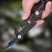 Load image into Gallery viewer, Multifunctional EDC Pocket Survival Tool Foldable Stainless Steel Compact Keyknife Outdoor Hiking Portable Card Knife