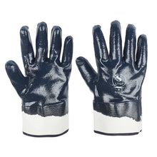 Load image into Gallery viewer, Rubber Impregnated Wear-Resistant Oil-Resistant Waterproof Non-Slip Gloves Full Hand Nitrile Rubber Canvas Cuffs Machined Construction Site Thick Protective Gloves