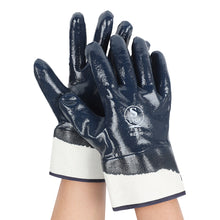 Load image into Gallery viewer, Rubber Impregnated Wear-Resistant Oil-Resistant Waterproof Non-Slip Gloves Full Hand Nitrile Rubber Canvas Cuffs Machined Construction Site Thick Protective Gloves