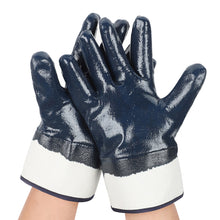 Load image into Gallery viewer, Rubber Impregnated Wear-Resistant Oil-Resistant Waterproof Non-Slip Gloves Full Hand Nitrile Rubber Canvas Cuffs Machined Construction Site Thick Protective Gloves