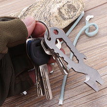 Load image into Gallery viewer, Outdoor Camping Multifunction Tool Card Stainless Steel Universal Wilderness Survival Knife Card Portable Rope Cutter Wrench Screwdriver