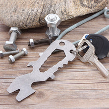 Load image into Gallery viewer, Outdoor Camping Multifunction Tool Card Stainless Steel Universal Wilderness Survival Knife Card Portable Rope Cutter Wrench Screwdriver