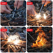 Load image into Gallery viewer, Outdoor Flint Ignition Magnesium Rod Fire Starter Flint Scraper Striker Magnesium Bar Set Camping EDC Emergency Survival Tools