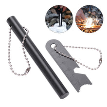 Load image into Gallery viewer, Outdoor Flint Ignition Magnesium Rod Fire Starter Flint Scraper Striker Magnesium Bar Set Camping EDC Emergency Survival Tools