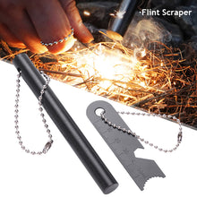Load image into Gallery viewer, Outdoor Flint Ignition Magnesium Rod Fire Starter Flint Scraper Striker Magnesium Bar Set Camping EDC Emergency Survival Tools