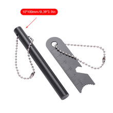 Load image into Gallery viewer, Outdoor Flint Ignition Magnesium Rod Fire Starter Flint Scraper Striker Magnesium Bar Set Camping EDC Emergency Survival Tools
