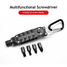 Load image into Gallery viewer, Portable Multifunction Screwdriver Stainless Steel Bottle Opener Pocket Keychain Tools Outdoor Camping Travel EDC Survival Equipment