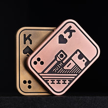 Load image into Gallery viewer, Portable Metal Skull Push Slider Stress Relief Toy Anti Stress EDC Top Spinning Poker Toys Decompress Magnetic Toys Adults Gifts