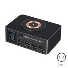 Load image into Gallery viewer, 140w Desktop Charger Intelligent Digital Display Pd100w Fast Charge Suitable For Mobile Phone Notebook Magnetic Suction Wireless