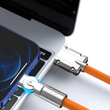 Load image into Gallery viewer, 120W ultra fast charging cable180 °rotatable liquid silicone game cable suitable for rotating charging cable of Xiaomi iPhone