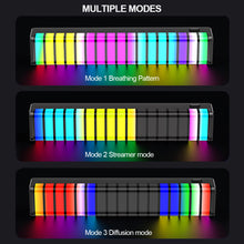 Load image into Gallery viewer, Car Air Outlet Aromatherapy Atmosphere Lamp 3D Screen Atmosphere Light Bar 10 Modes Adjustable 17 RGB LED Rhythm Pickup Lamp