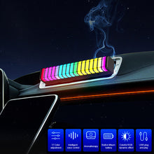 Load image into Gallery viewer, Car Air Outlet Aromatherapy Atmosphere Lamp 3D Screen Atmosphere Light Bar 10 Modes Adjustable 17 RGB LED Rhythm Pickup Lamp