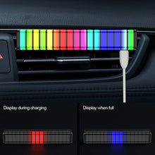Load image into Gallery viewer, Car Air Outlet Aromatherapy Atmosphere Lamp 3D Screen Atmosphere Light Bar 10 Modes Adjustable 17 RGB LED Rhythm Pickup Lamp
