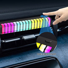 Load image into Gallery viewer, Car Air Outlet Aromatherapy Atmosphere Lamp 3D Screen Atmosphere Light Bar 10 Modes Adjustable 17 RGB LED Rhythm Pickup Lamp