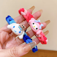 Load image into Gallery viewer, 1PC Cute Dog Hair Rope High Elastic Durable Rubber Band DIY Handmade Gift Woven Leather Band Hair Cord Boyfriend and Girlfriend Couple Bracelet