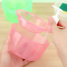 Load image into Gallery viewer, Soap Dispenser and Scrubber Holder with Sponge 2 in 1 Practical Kitchen Dishwasher Pump Dispenser Press for Home