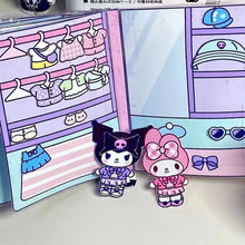 Load image into Gallery viewer, Diy Quiet Book Kuromi Melody Girl Dress Up Montessori Toys Children's Educational Handmade Cloth Doll Toy